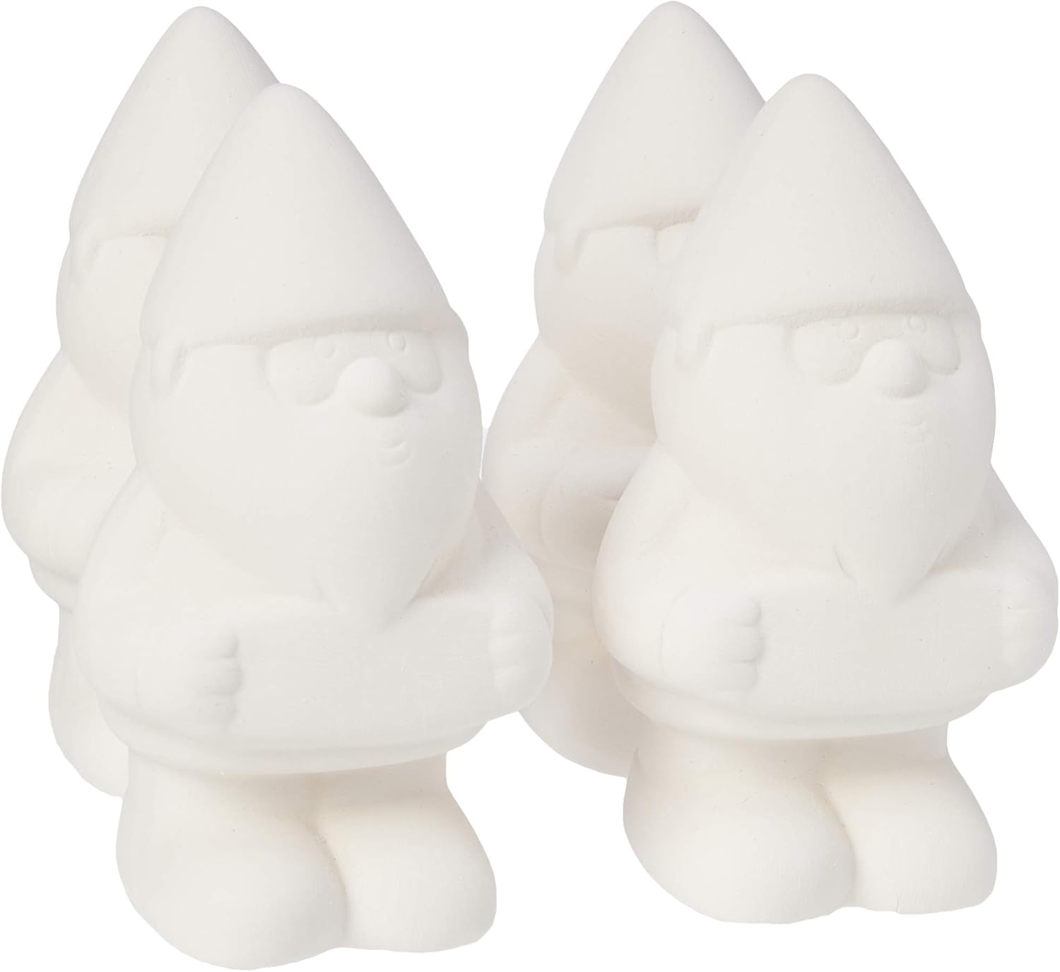 4Pcs Paint Your Own Garden Gnomes Ceramic Kids Craft Kit