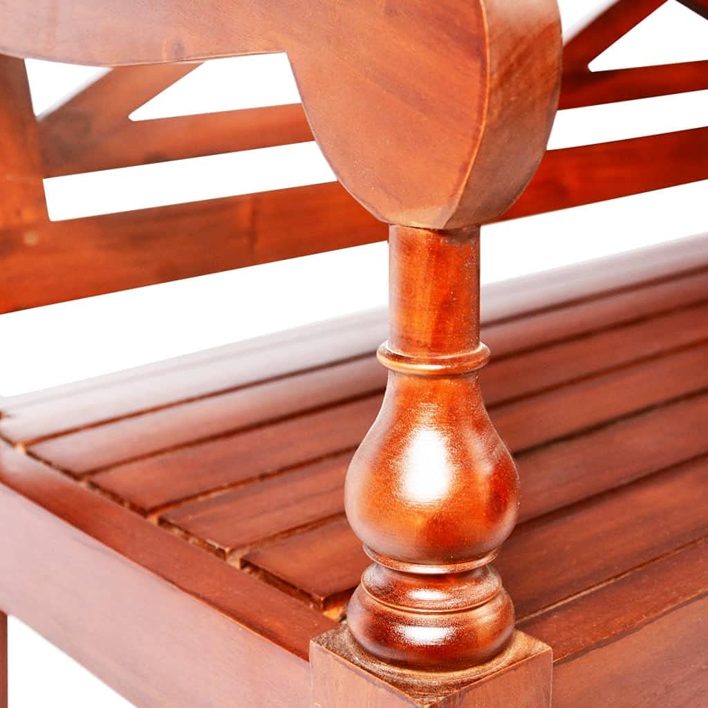 Mahogany Wooden Garden Bench 98cm Outdoor Patio Batavia Seat