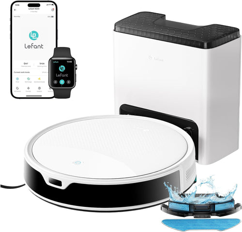 Robot Vacuum Mop 6000Pa Self Empty 75 Day Auto Dust Smart Mapping WiFi