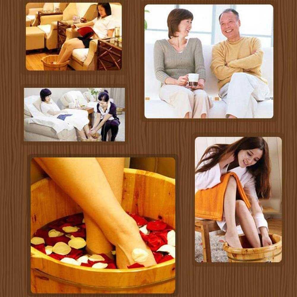 Wooden Foot Bath Tub Spa Soak Bucket Massage Pedicure Barrel