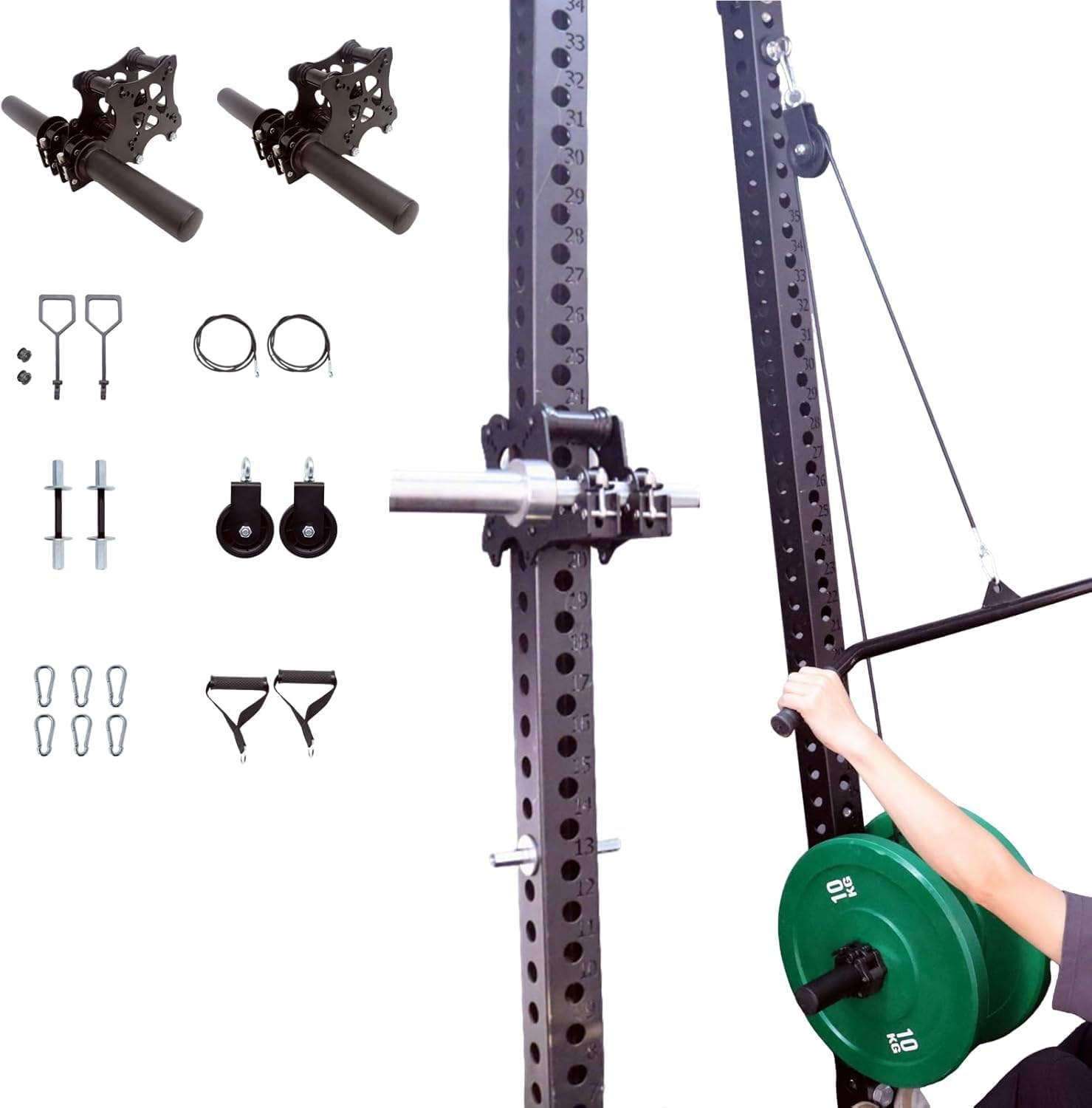 Cable Pulley System Smith Machine Attachment Power Rack Gym Trainer