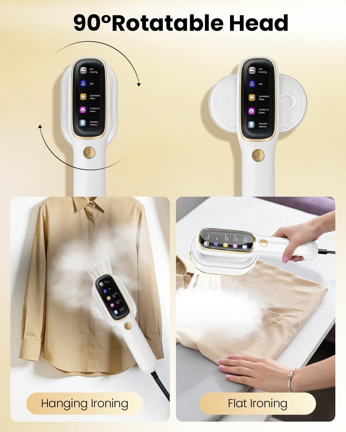 2in1 Travel Garment Steamer Iron 1200W 15s Heat 5 Modes