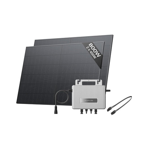800W Balcony Solar System Kit 2x400W Panels Micro Inverter WiFi