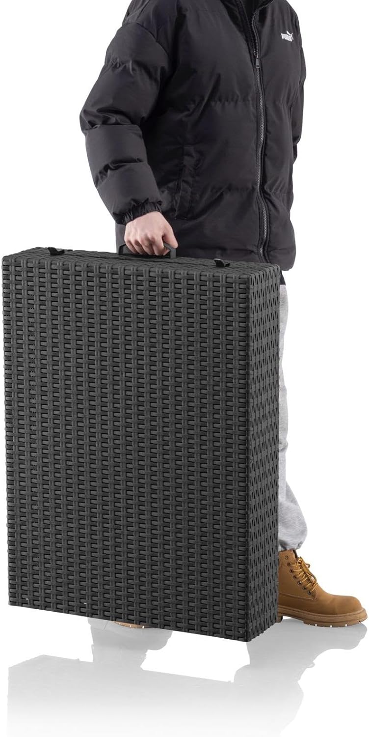 Adjustable Garden Sun Lounger with Cushion Graphite Grey