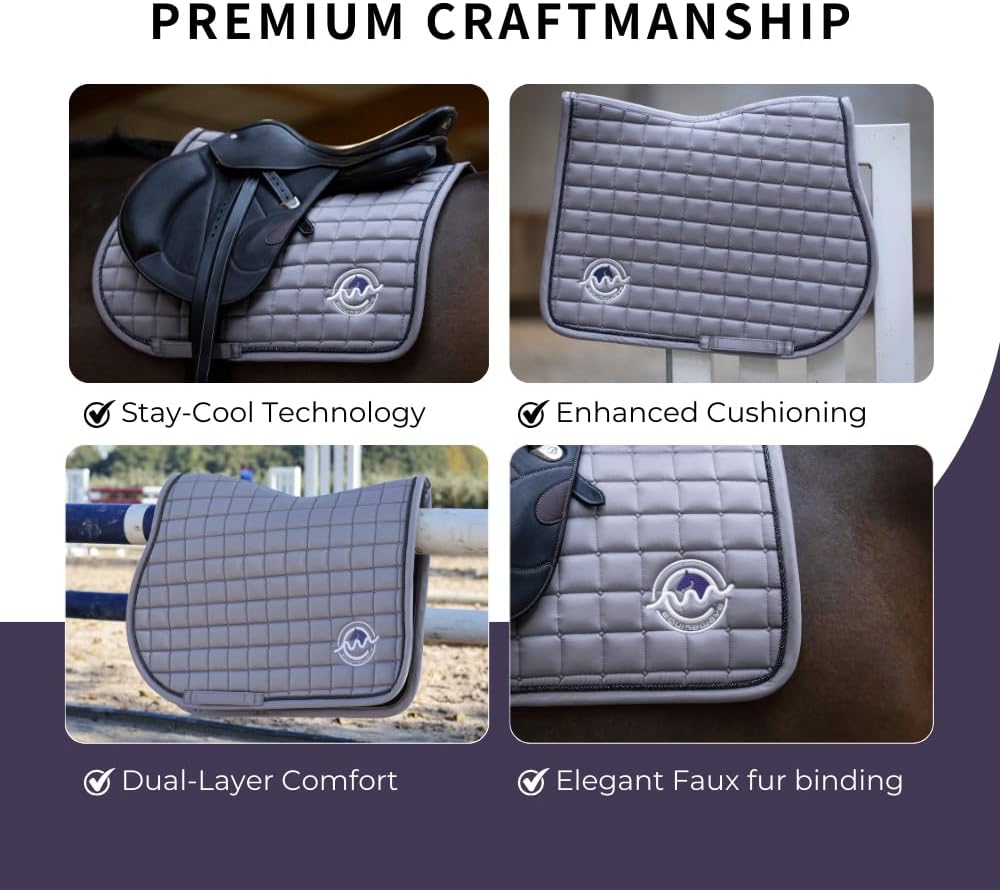 Classic Satin Jump Saddle Pad with Anatomic Shock Absorbing Fit
