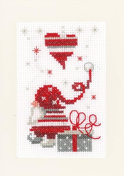 Gnome Cross Stitch Greeting Cards Kit Set 3 DIY Craft