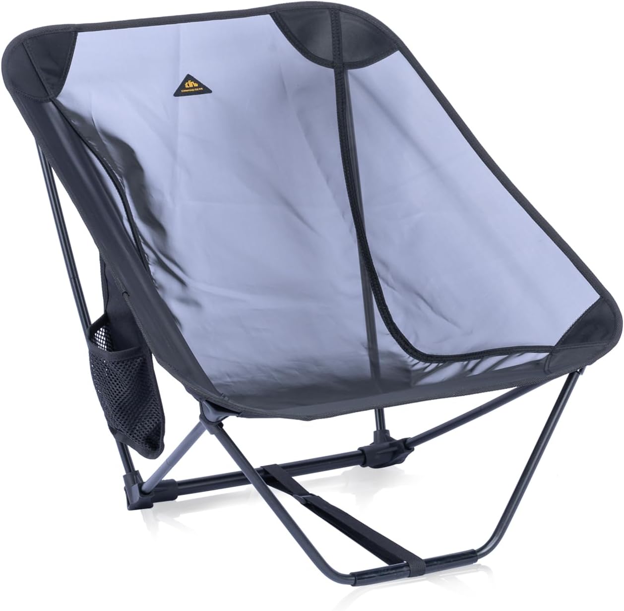 Ultralight Low Mesh Camping Chair with Carry Bag Black