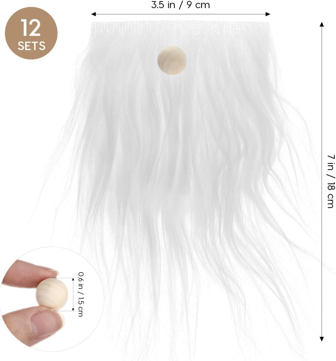 24PCS Gnome Beard Craft Kit Faux Fur DIY Christmas Set