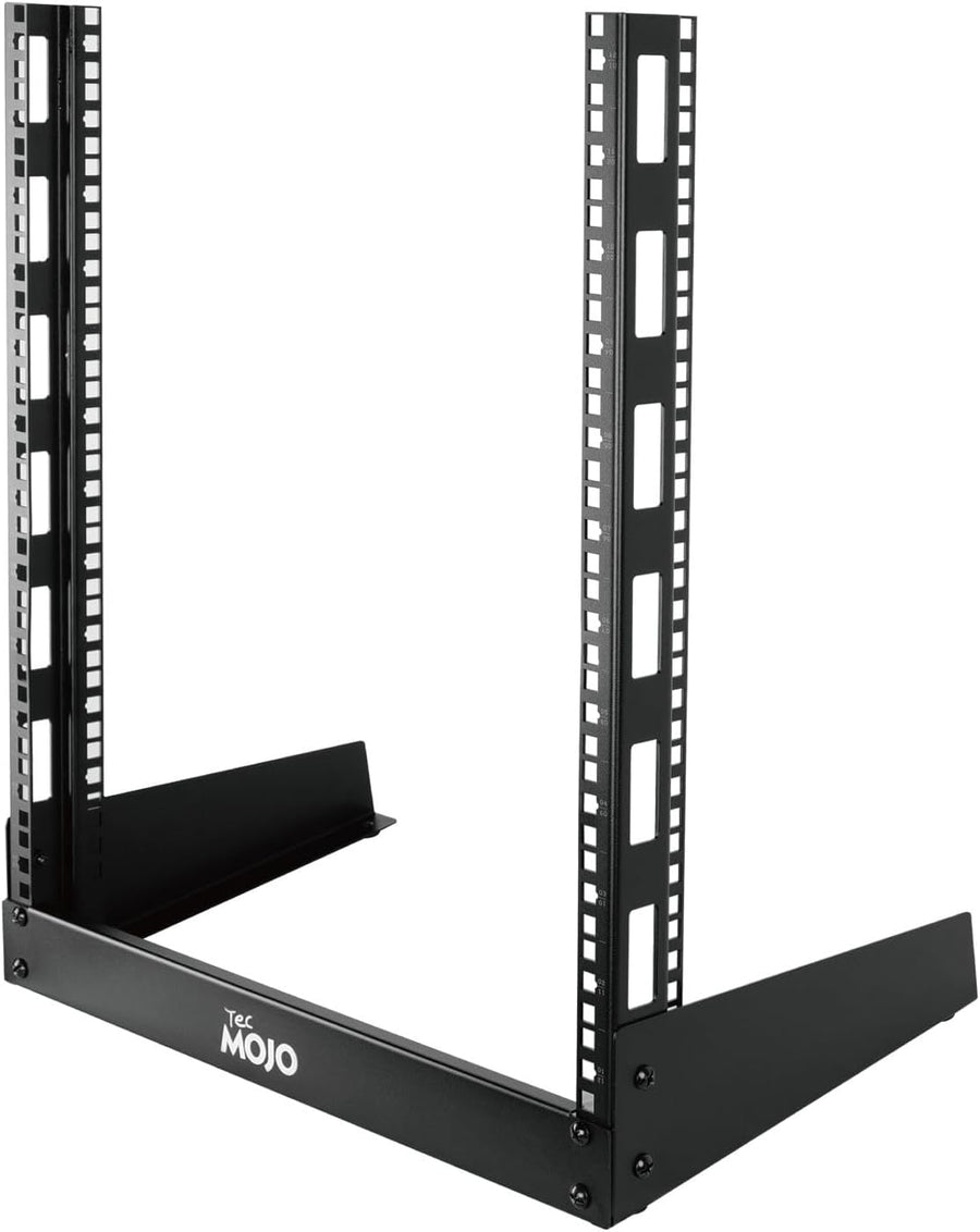 12U Desktop 2 Post Open Frame Server Rack Black