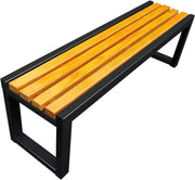 Outdoor Wooden Garden Bench Backless Patio Porch Seat 100cm