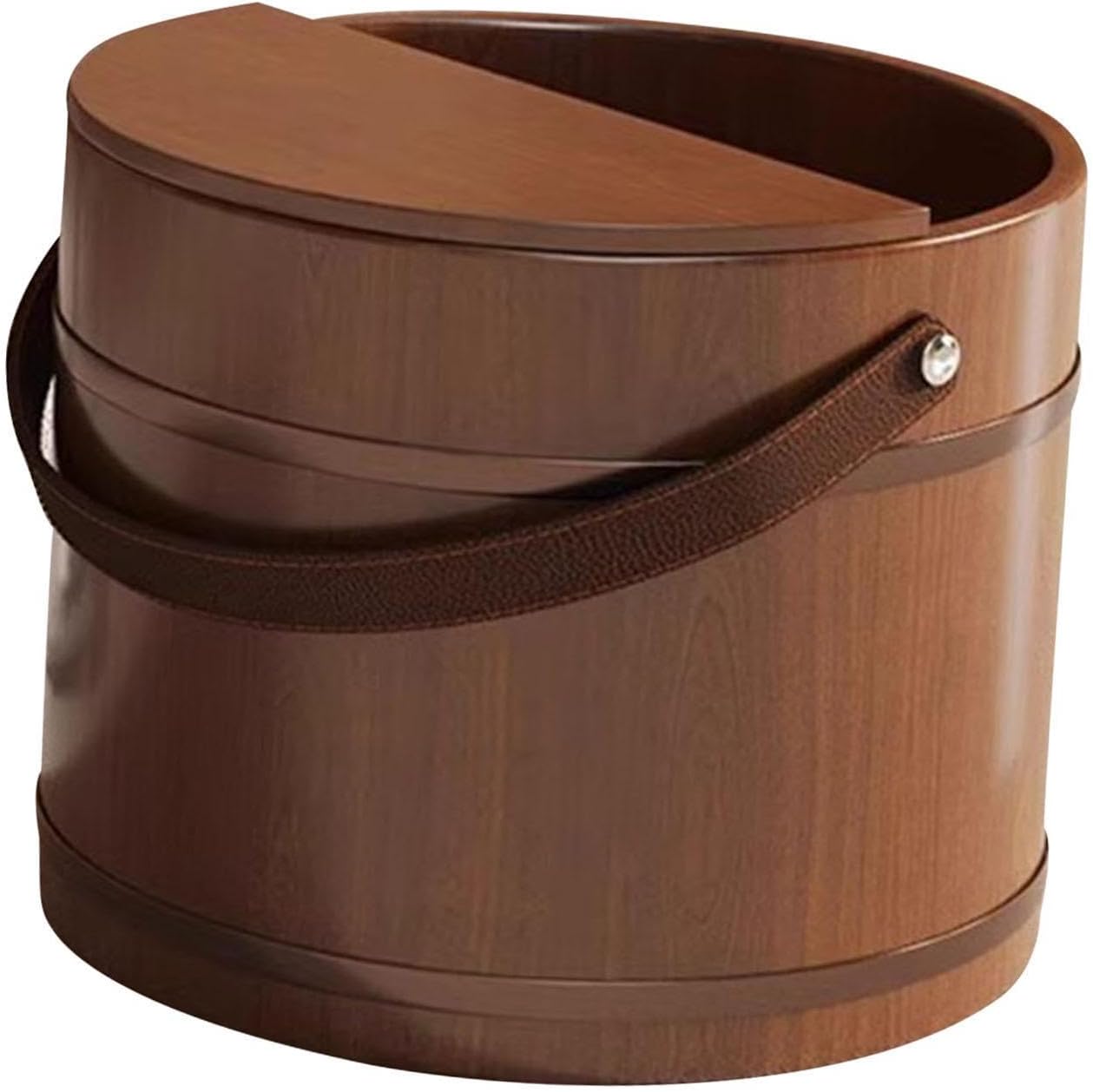 Natural Wooden Foot Soak Tub Portable Pedicure Spa Bucket Basin