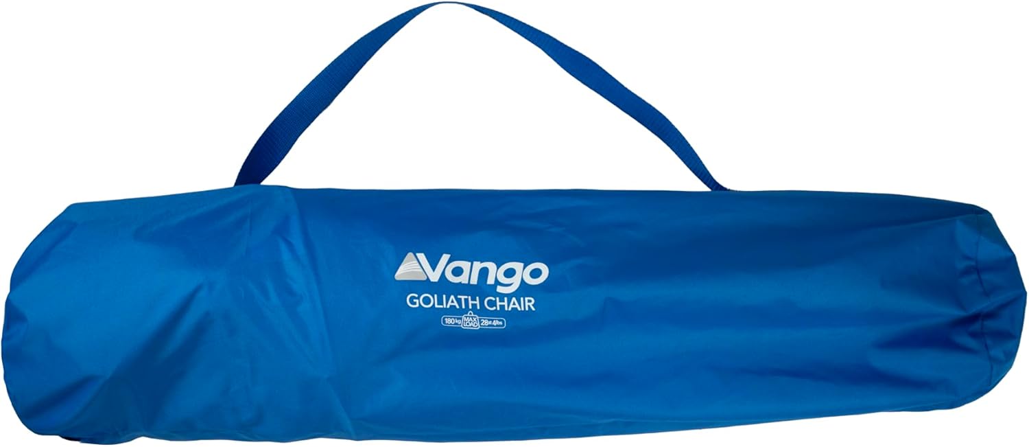 XL Padded Camping Chair 180kg Extra Wide Blue Fold