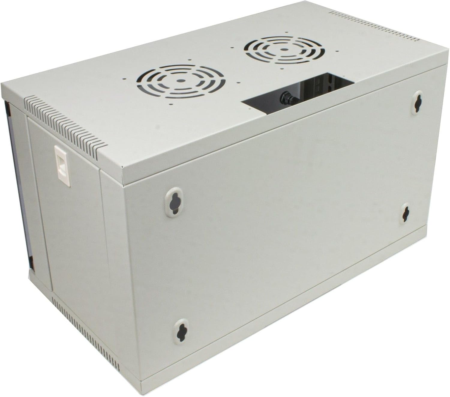 6U Wall Mounted Data Cabinet 19 Inch Glass Door 300mm