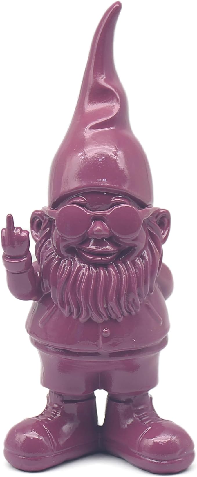Swearing Gnome Statue Purple 20cm Funny Home Decor Figurine