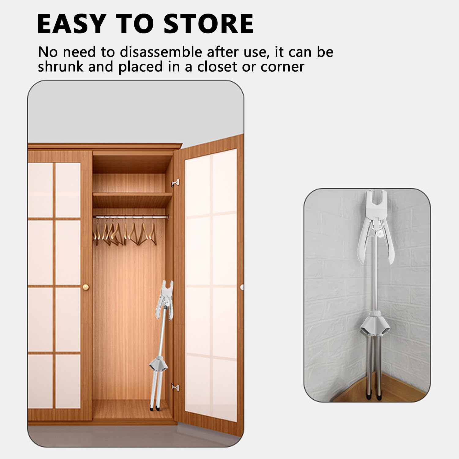 Garment Steamer Stand Adjustable Clothes Hanger 360 Rotating Foldable