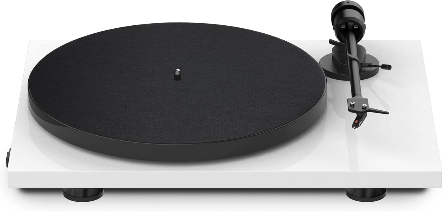 Bluetooth Belt Drive Record Player White 33 45 RPM Turntable