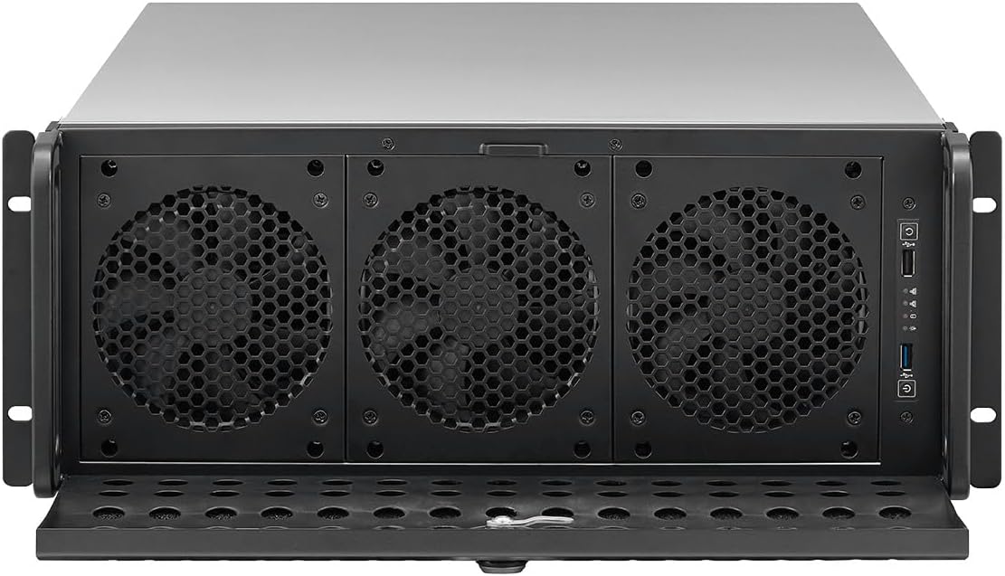 4U Rackmount Server Case E ATX 15 Bay HDD High Airflow Chassis