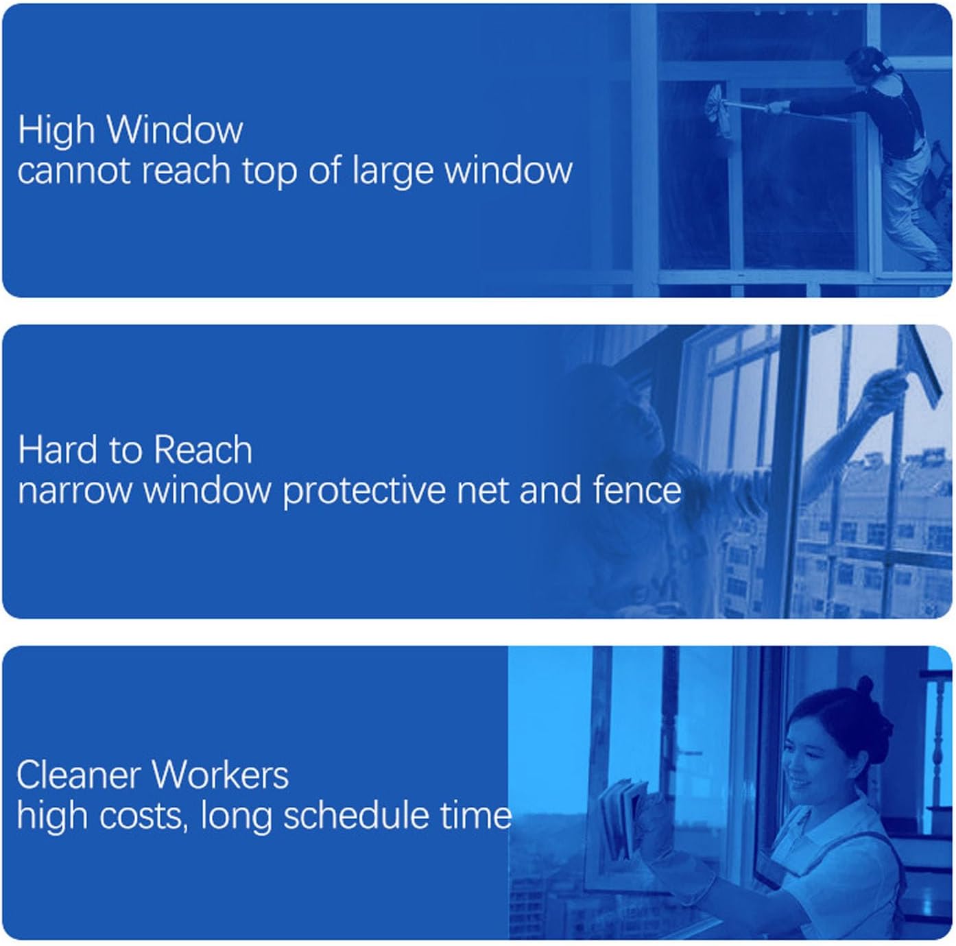 Window Cleaning Robot 5600Pa Smart Auto Cleaner Anti Fall 3 Modes