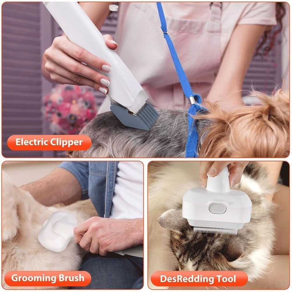 Pet Grooming Vacuum 10KPa 5 in 1 Dog Hair Groomer 2.5L