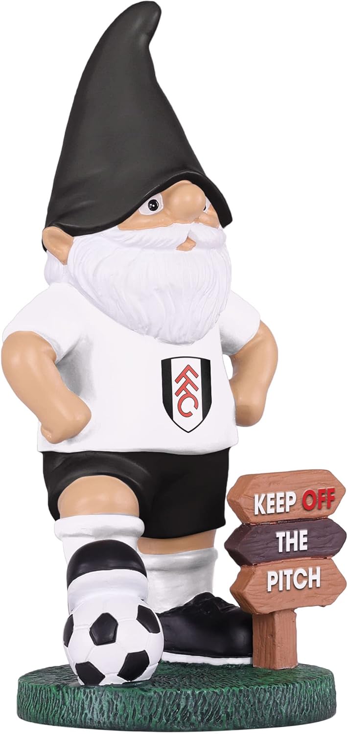 Football Garden Gnome Keep Off Pitch Ornament Fan Decor 20cm