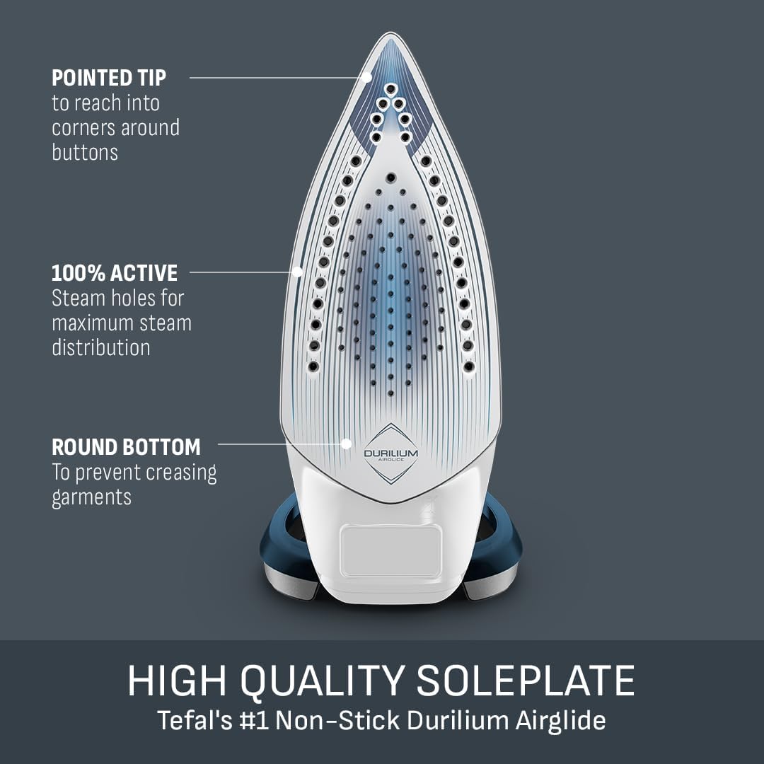 2800W Steam Iron 230g Steam Boost Durilium Soleplate Auto Off