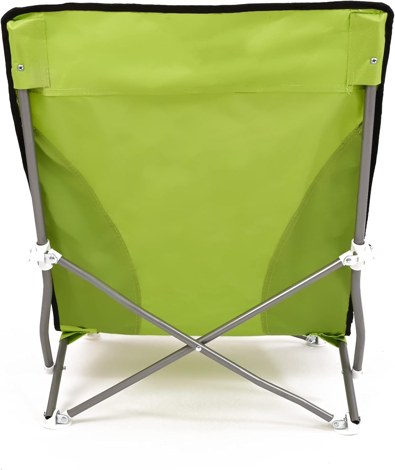 Set of 2 Low Folding Beach Chairs Green