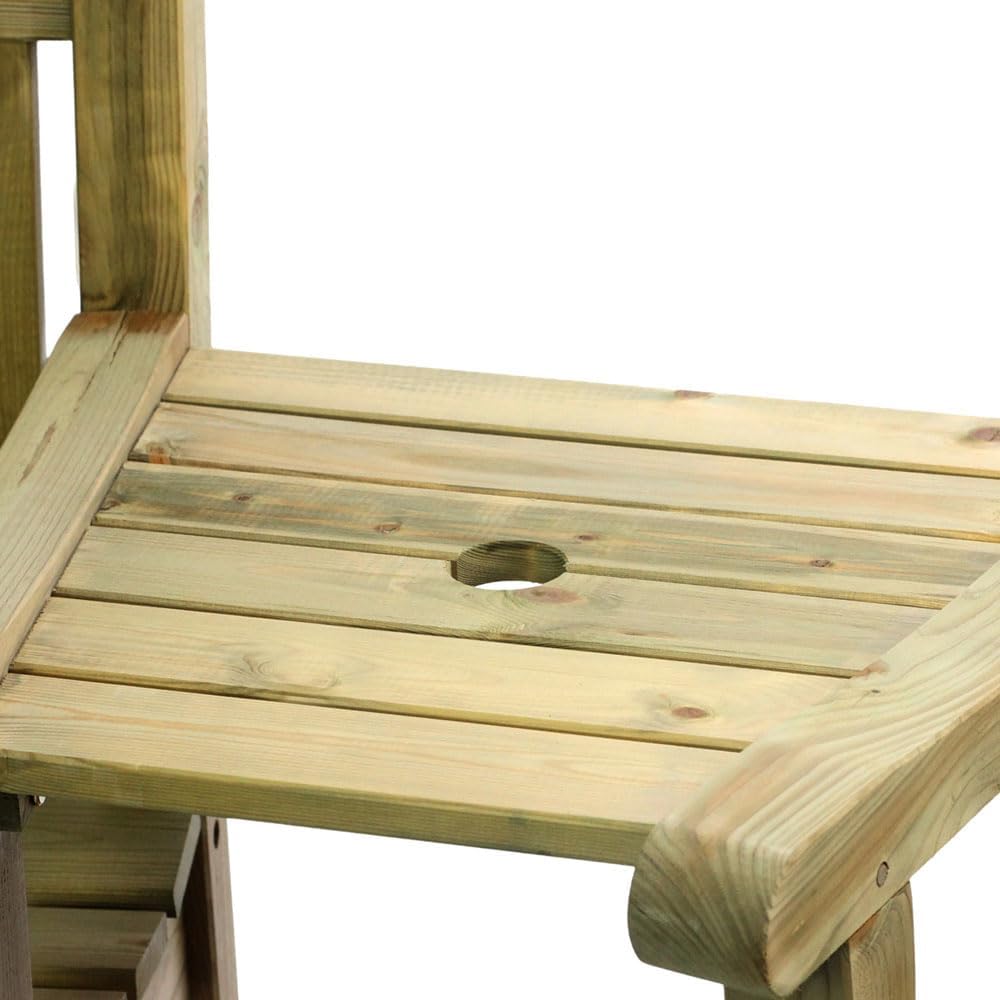 2 Seater Companion Garden Bench with Table Jack and Jill Seat