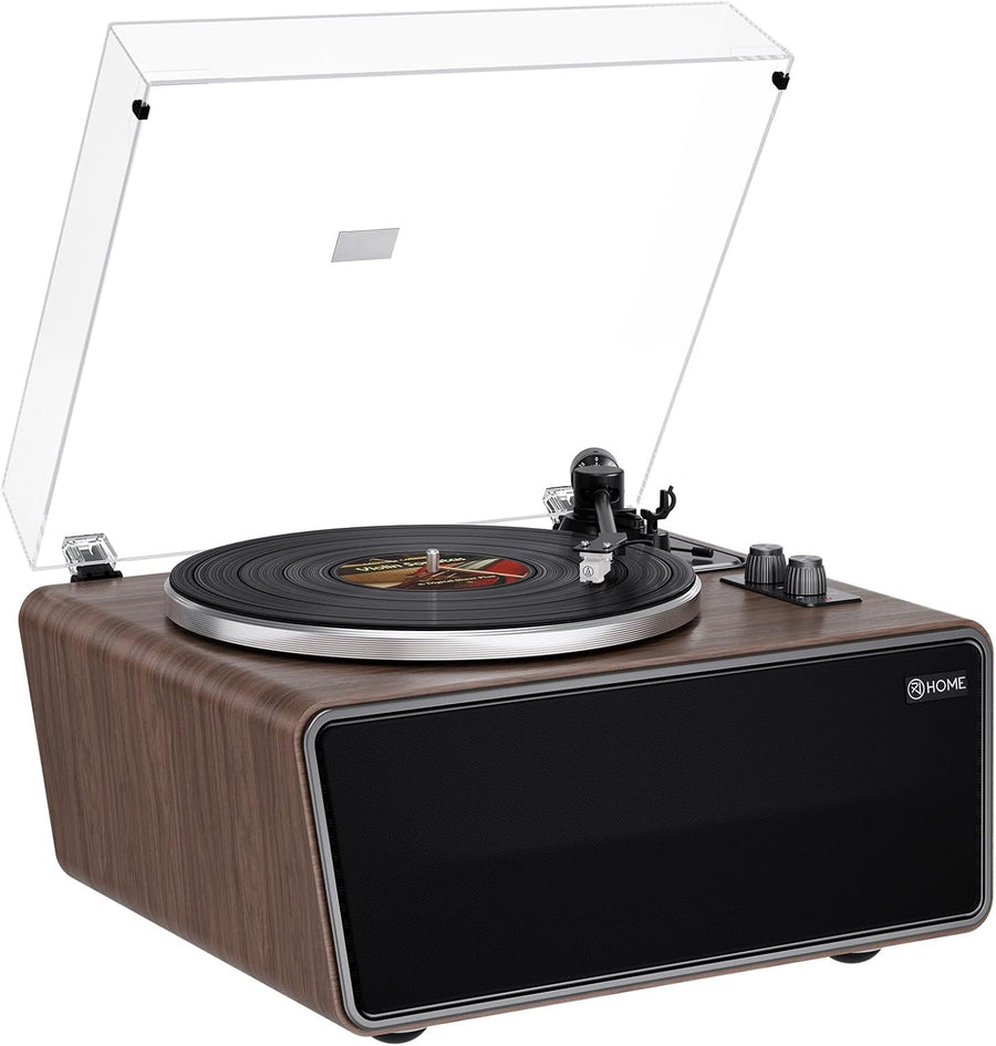 Bluetooth Vinyl Record Player with 4 Stereo Speakers