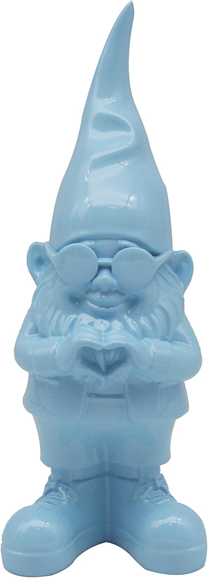Love Heart Gnome Statue 20cm Blue Hand Indoor Outdoor Decor