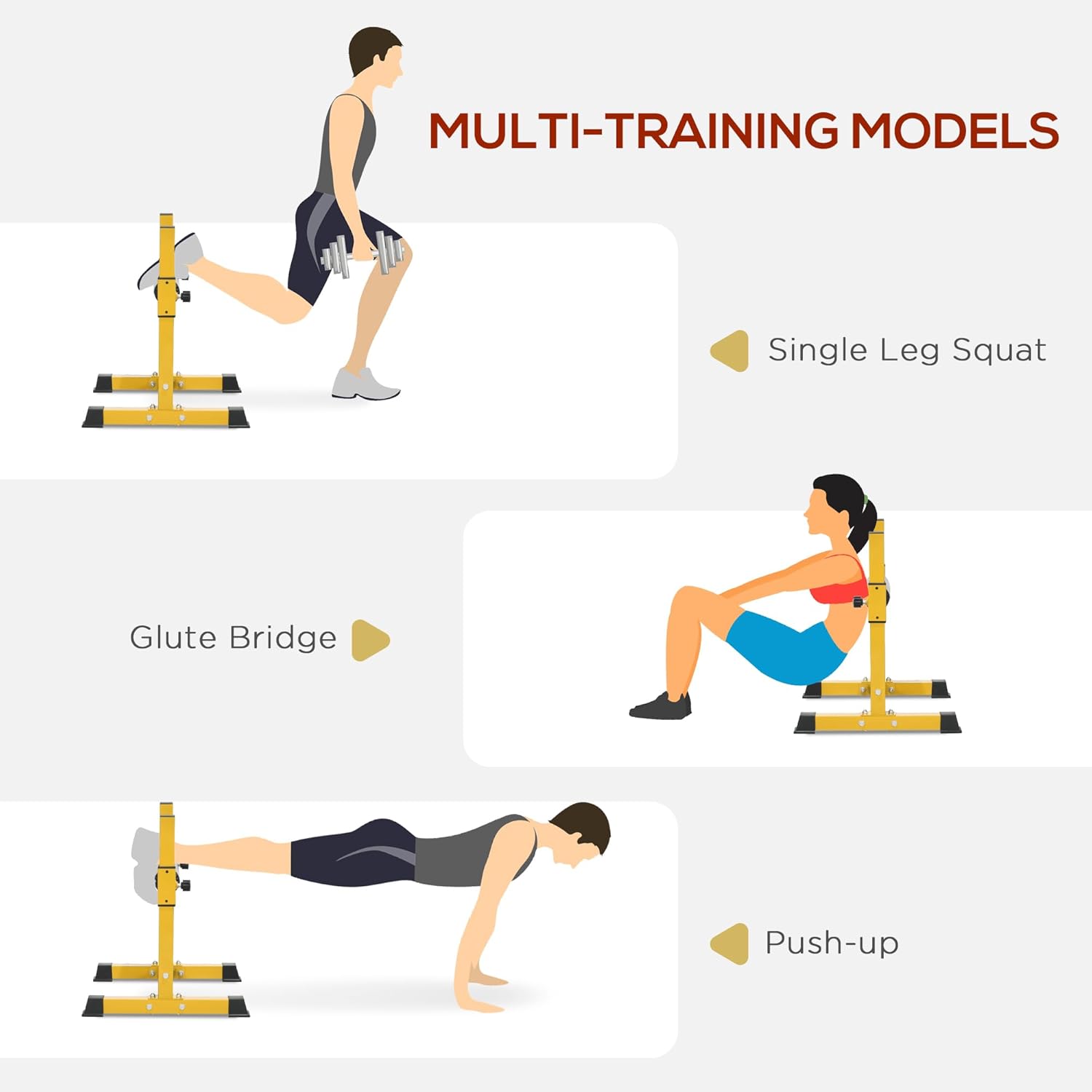 Bulgarian Split Squat Stand Adjustable Leg Roller Glute Trainer