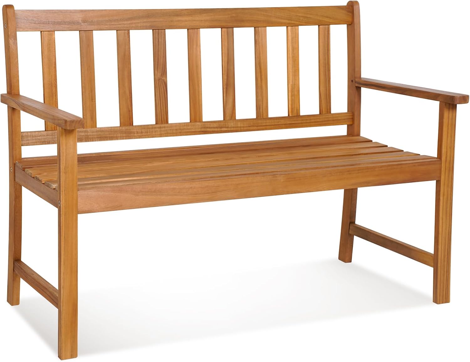 2 Seater Acacia Wood Garden Bench Heavy Duty Patio Loveseat Seat