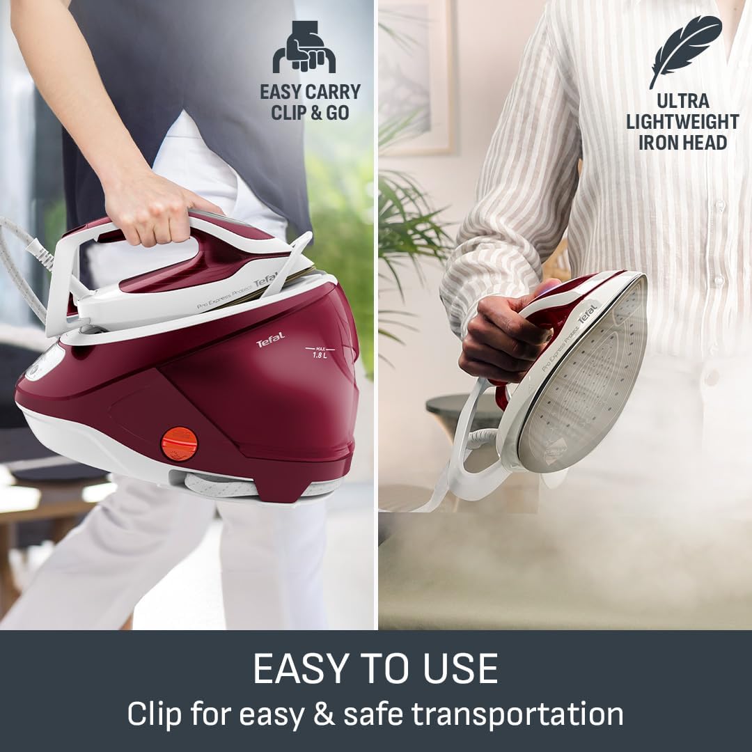 2600W Steam Generator Iron 7.5 Bar 540g Boost 1.8L Tank Soleplate