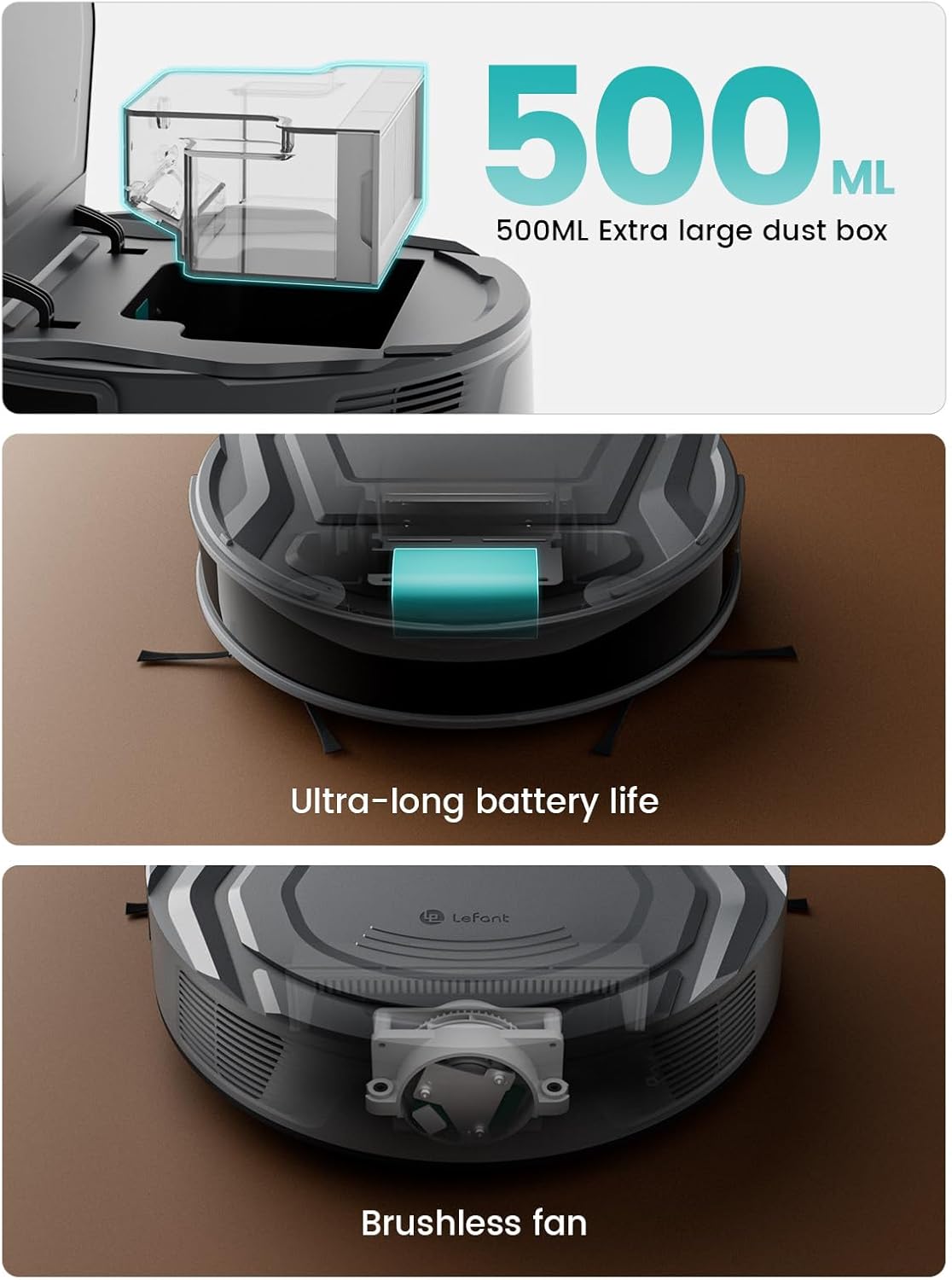 Robot Vacuum 4000Pa Smart Cleaner Slim 7.9cm Pet Hair