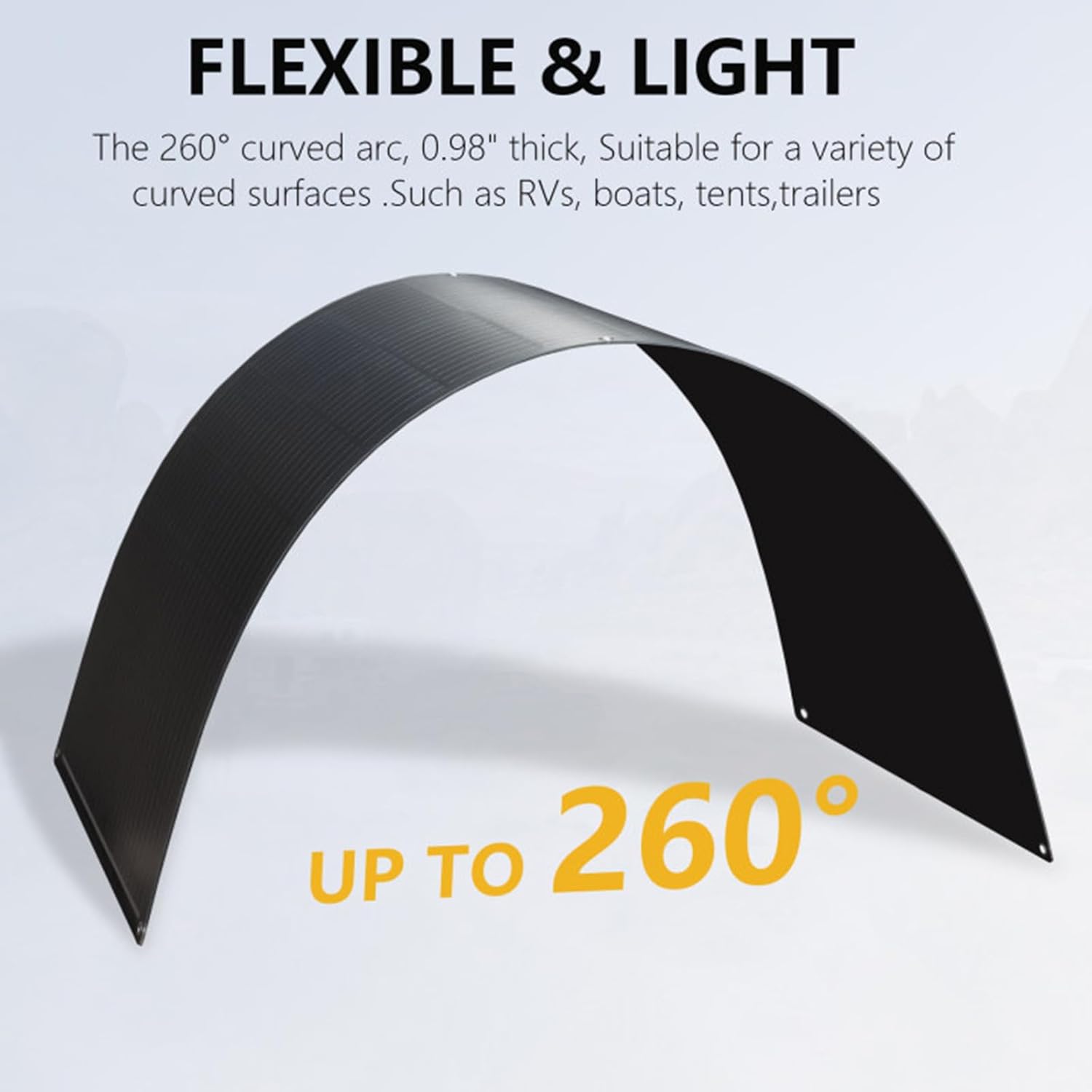 100W Flexible Solar Panel 12V Lightweight Mono RV Boat Roof