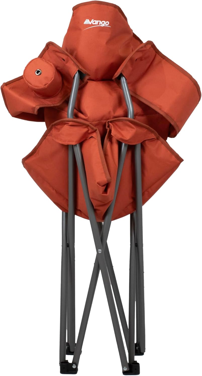 XL Padded Camping Chair 180kg Extra Wide Red Fold