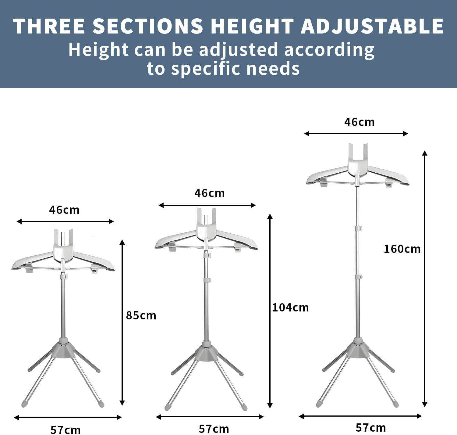 Clothes Steamer Stand Hanger Adjustable Steam Iron Rack Portable