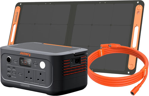 500W Portable Power Station 512Wh Solar Generator w 100W Panel UPS