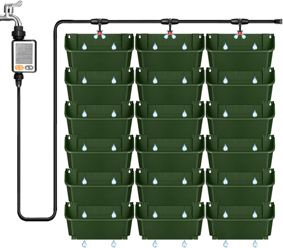 Self Watering Vertical Planter Wall Garden with Timer Irrigation