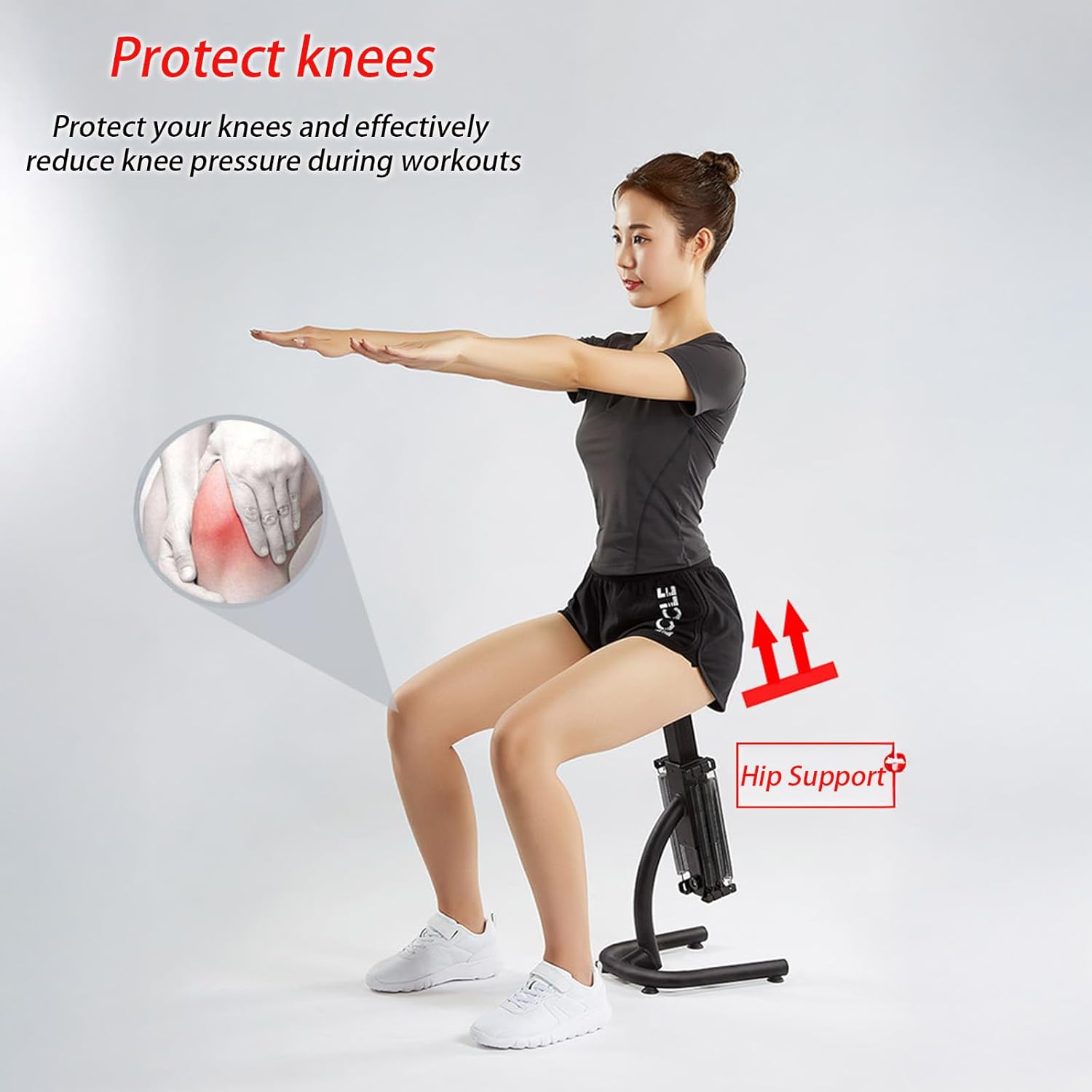 Adjustable Squat Machine Assist Rack Glute Leg Trainer Home Gym