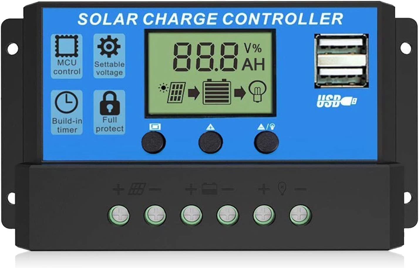 200W Solar Panel Kit 2 x 100W 12V 20A Controller