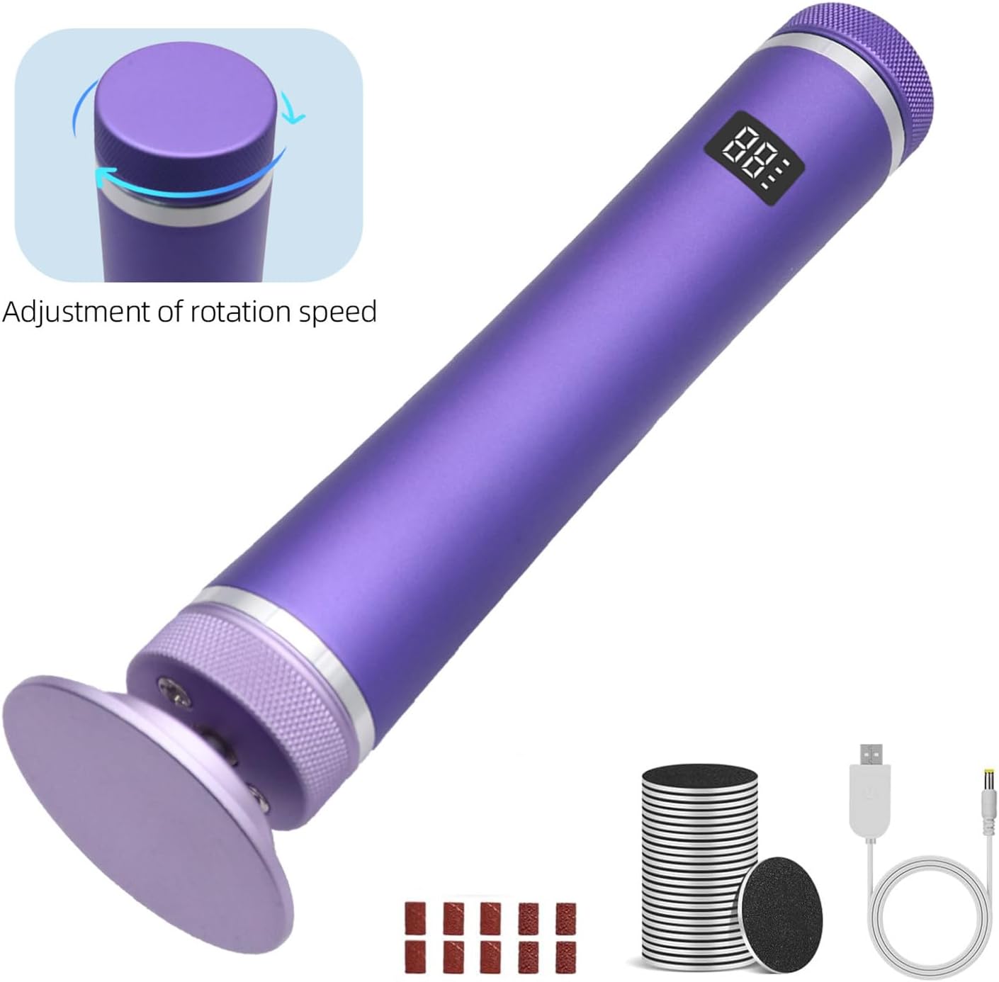 Electric Callus Remover Rechargeable 12 Speed Foot Grinder Kit