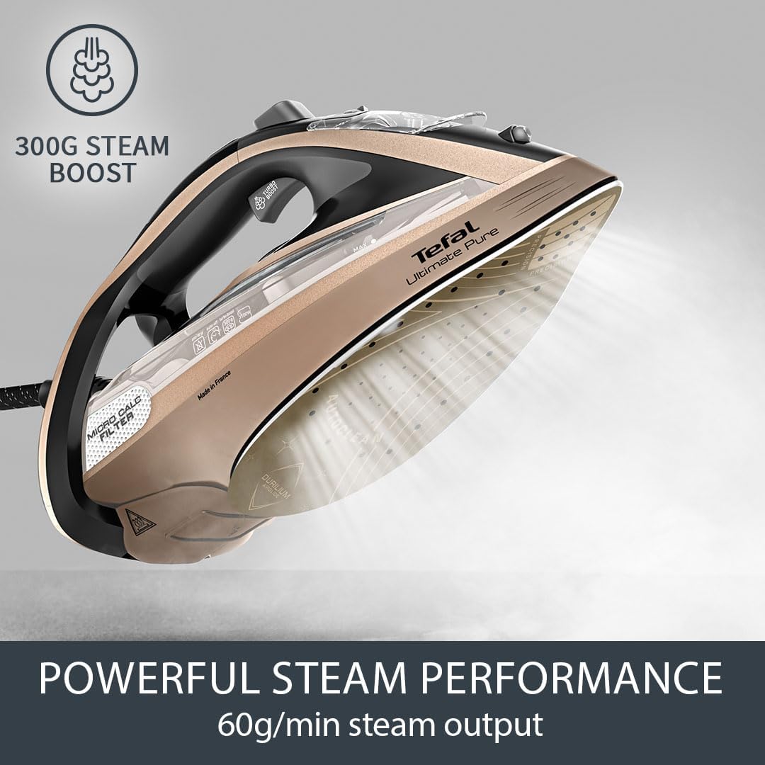 3100W Steam Iron 300g Steam Boost Durilium Soleplate 350ml Tank