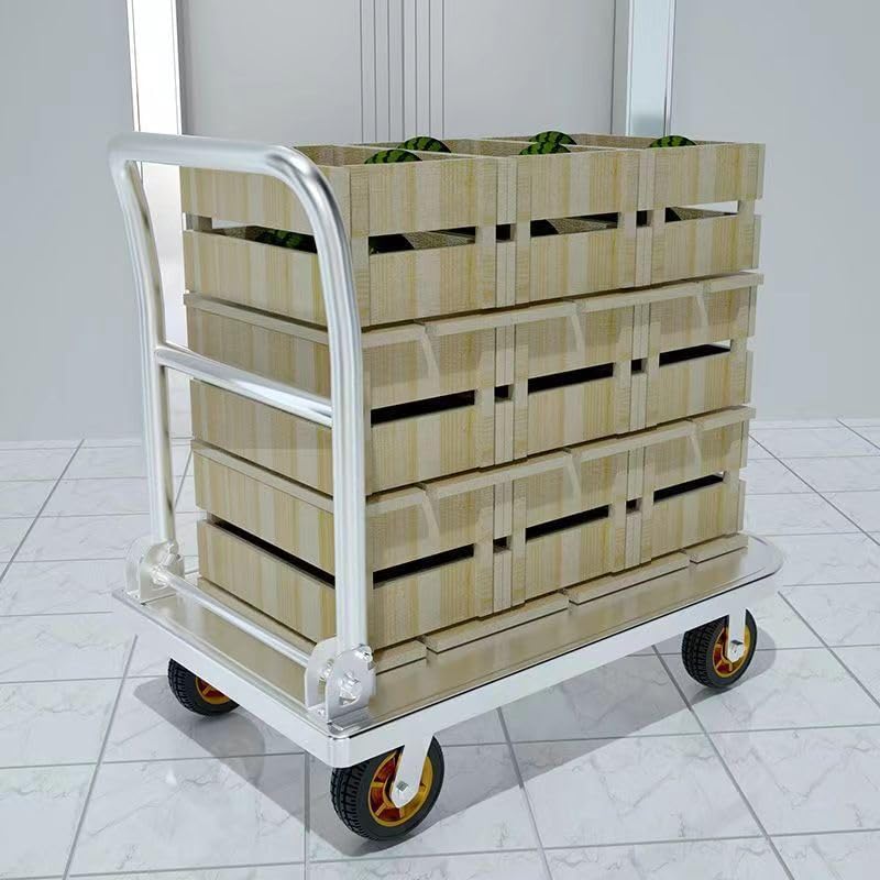 150KG Stainless Steel Platform Truck Folding Push Cart