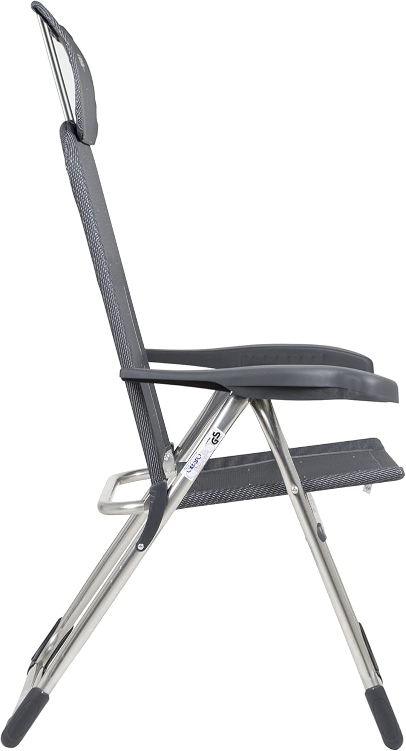 Adjustable Aluminium Camping Chair Foldable Grey