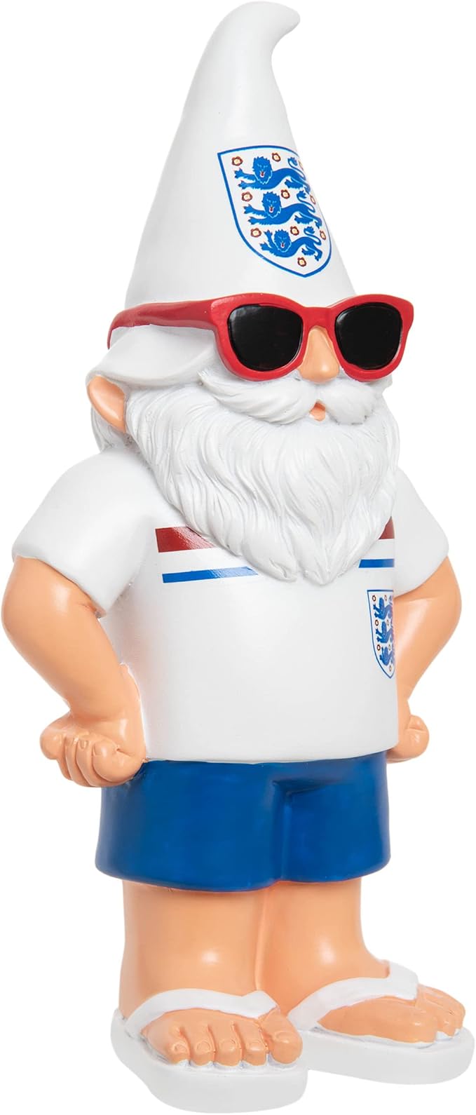 England 1982 Football Gnome 20cm Retro Kit Resin Decor