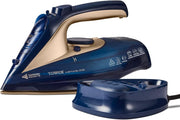 Cordless Steam Iron 2400W Ceramic Soleplate Variable Steam Auto Reheat