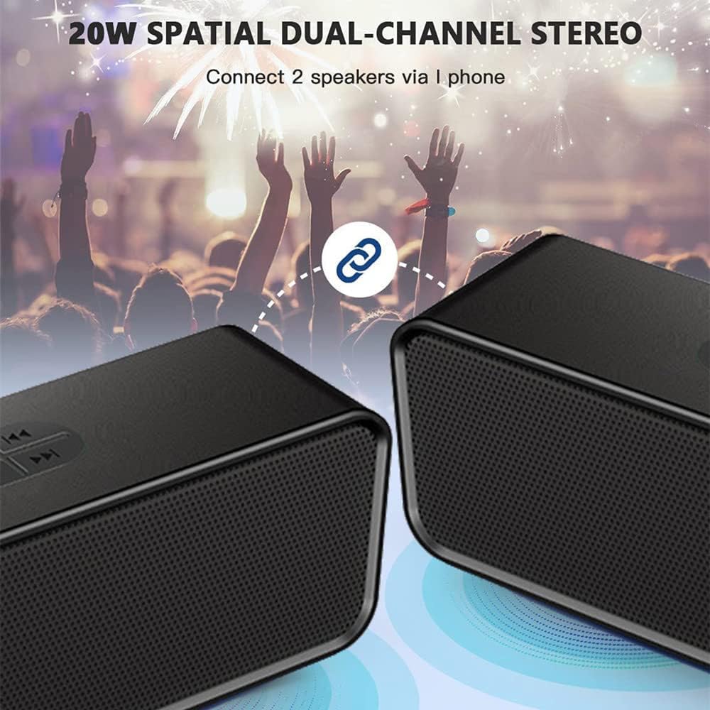 Mini Bluetooth Speaker Waterproof Stereo Bass 12H Battery