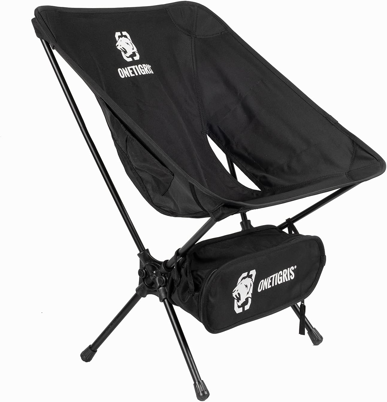 Black Folding Camping Chair Lightweight Backpacking Seat