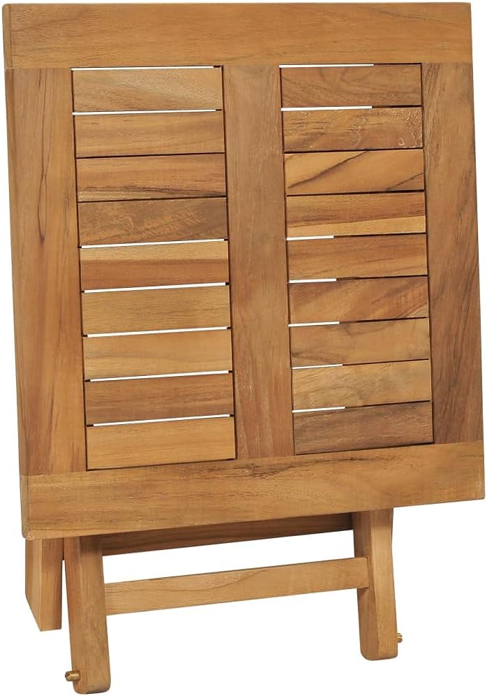 Folding Teak Sun Lounger with Side Table Garden Set