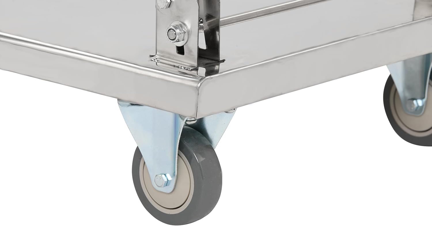 150KG Stainless Steel Platform Trolley Folding Handle